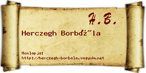 Herczegh Borbála névjegykártya